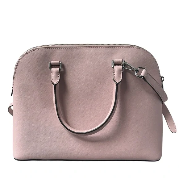 Michael Kors Blush Pink Saffiano Leather Dome Satchel Crossbody Bag - Picture 3 of 17